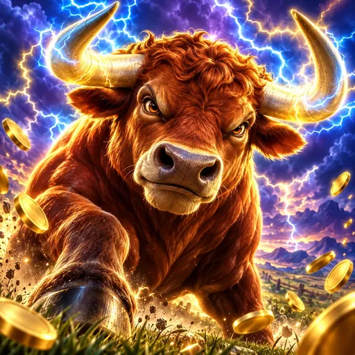 Beef Lightning pokie cover featuring a farm and animal cast